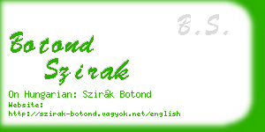 botond szirak business card